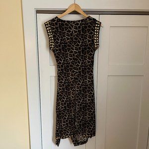 Michael Kors - Leopard Print Knee Length Dress - Size S (Small)